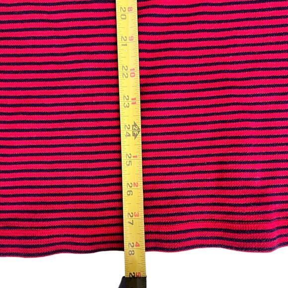 Tommy Hilfiger Cotton Knit Sweater Men's XL Red Navy Blue Stripe Y2K 90s Classic - Picture 5 of 16